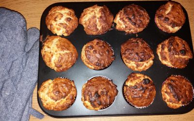 Appel-walnoot-havermout muffins
